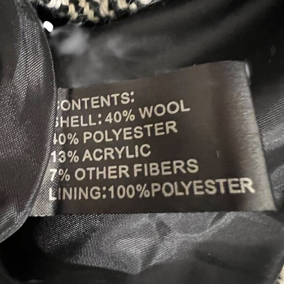 Giacca Herringbone Wool Overcoat Peacoat Polished Preppy Career Size 1X/ XL - Picture 7 of 13